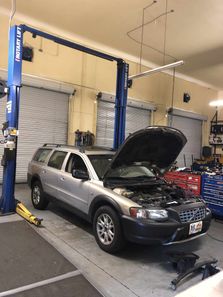 Volvo being serviced at S&S Money Auto Repair in Port Charlotte, FL